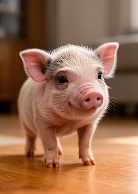 Adorable Baby Piglet