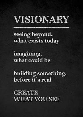 Visionary definition poster