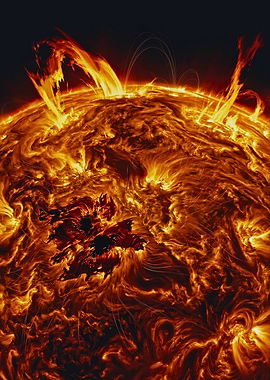 Fiery Solar Eruption