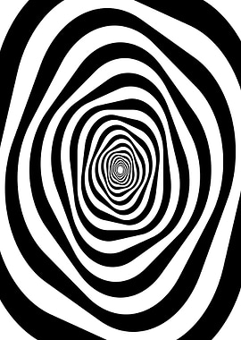 Hypnotic Black and White Spiral