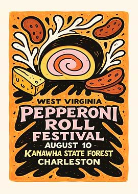 Pepperoni Roll Poster Wall Art