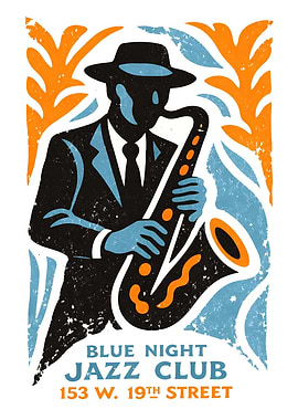 Jazz Night Poster Wall Art