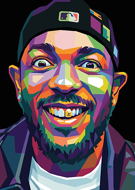 Colorful Portrait of Kendrick Lamar