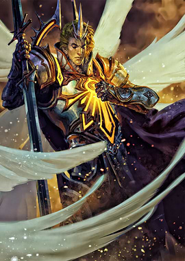 Angelic Warrior with Glowing Chest