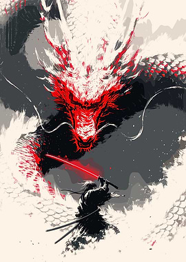 Samurai Fights Red Dragon