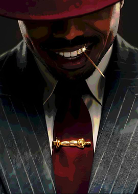 Man with Oscar Tie Clip and Diamond