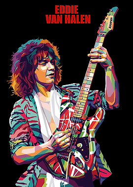 Eddie Van Halen Pop Art Portrait