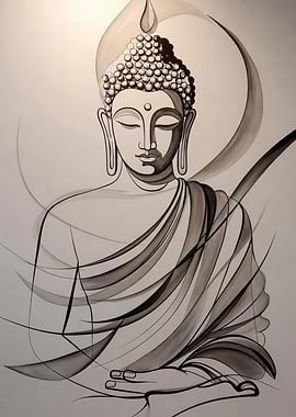Meditating Buddha Painting