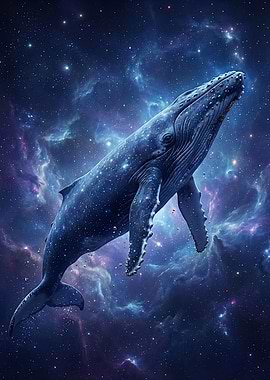 Cosmic Whale in Nebula