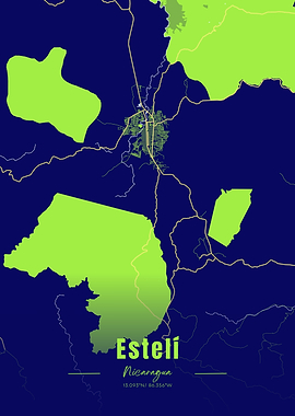 Map of Esteli, Nicaragua