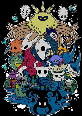 Hollow Knight Characters Group Illustration