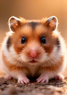 Close-up of a cute hamster