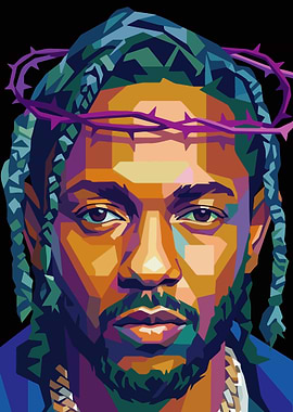 Kendrick Lamar Pop Art Portrait