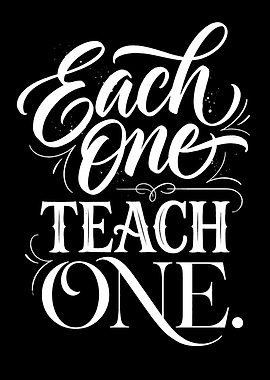 Each One Teach One Text Art