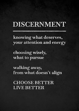 Discernment Quote Poster