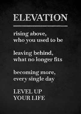 Elevation Inspirational Quote