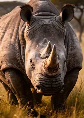 Close-up of a White Rhinoceros