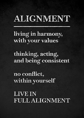 Alignment definition poster