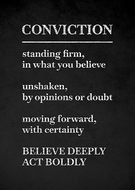 Conviction Definition Poster