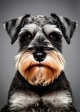 Schnauzer Dog Portrait