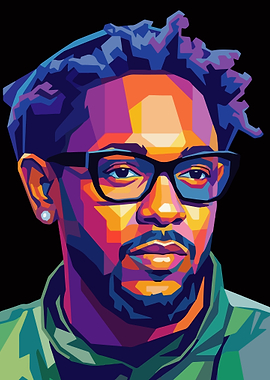 Kendrick Lamar Pop Art Portrait