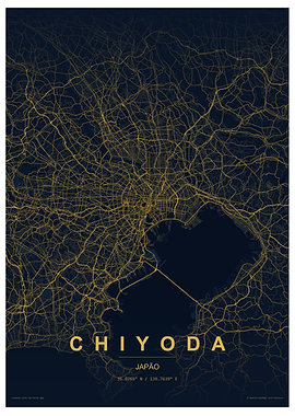 Chiyoda Map Poster