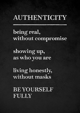 Authenticity quote poster