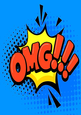 OMG Comic Book Speech Bubble