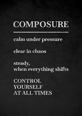 Composure Definition Poster