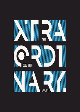 Extra Ordinary Apparel Text Art