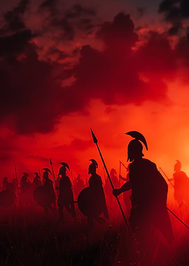Spartan Army at Sunset