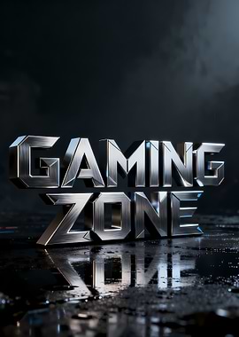 Gaming Zone Metallic Text