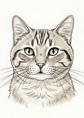 Detailed Cat Portrait