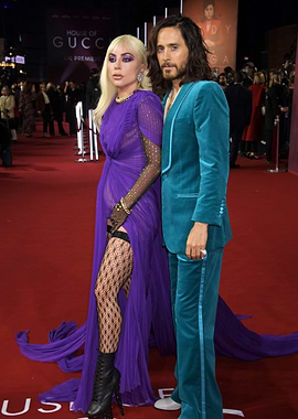 Lady Gaga and Jared Leto on Red Carpet