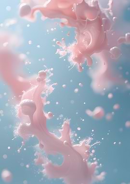 Pink Liquid Splash in Motion