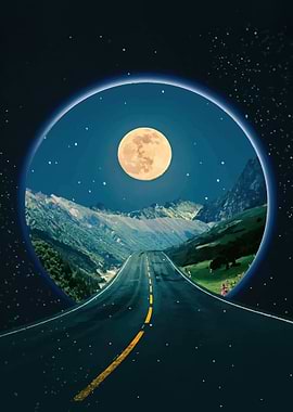 Cosmic Road to the Moonlit Mountains