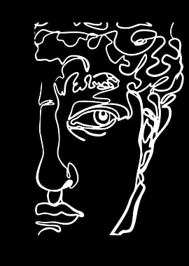 Minimalist Line Art Portrait