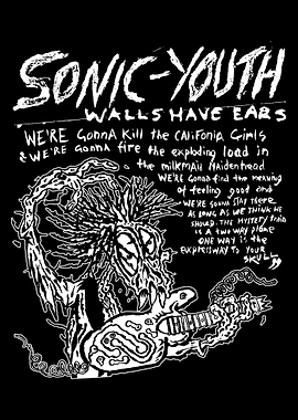 Sonic Youth 'Walls Have Ears' Poster