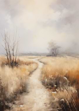 Path through a golden field