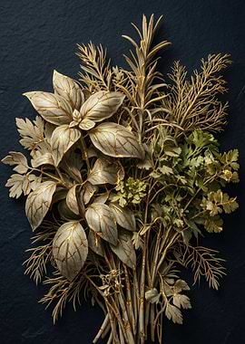 Gilded Herb Bouquet