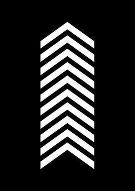 White Chevron Pattern on Black Background