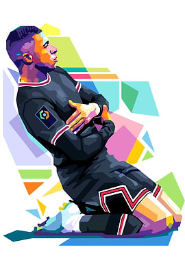 Football Player Celebrating Goal