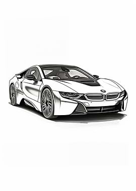 BMW i8 Sketch