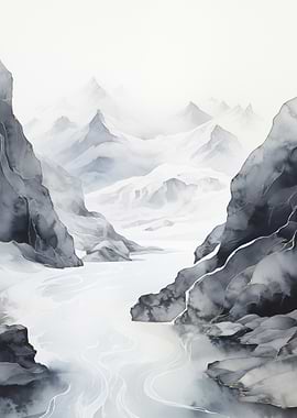 Misty Mountain Landscape