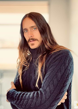 Jared Leto in a Turtleneck Sweater