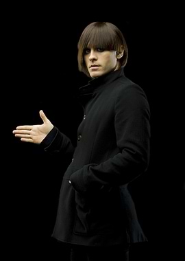 Jared Leto in a black coat