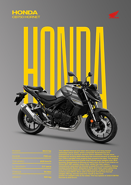 Honda CB750 Hornet Motorcycle Poster