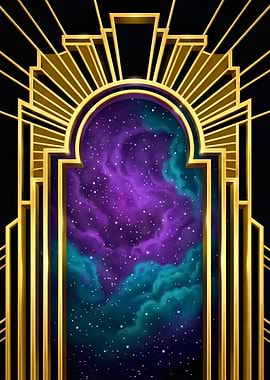 Golden Art Deco Galaxy