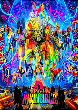 Invincible Comic Book Graffiti Art