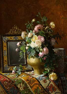 Still Life with Roses and Mirror